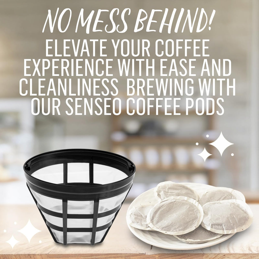Bulk pod box on kitchen counter ideal for daily coffee rituals.