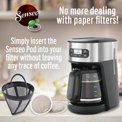 Five pack display of Senseo Classic pods on a kitchen counter.