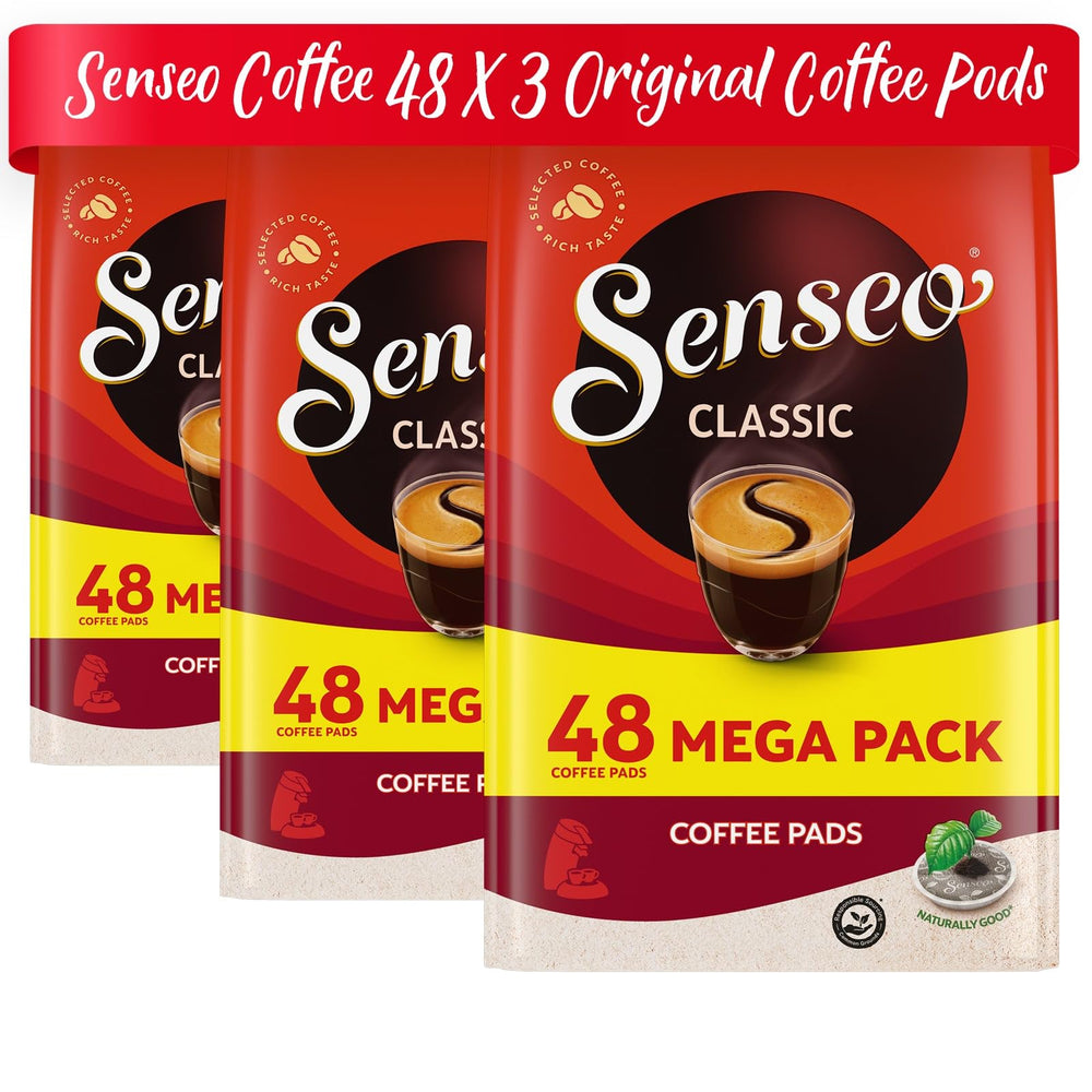 Senseo Classic Medium Roast pod closeup showing crema and aroma