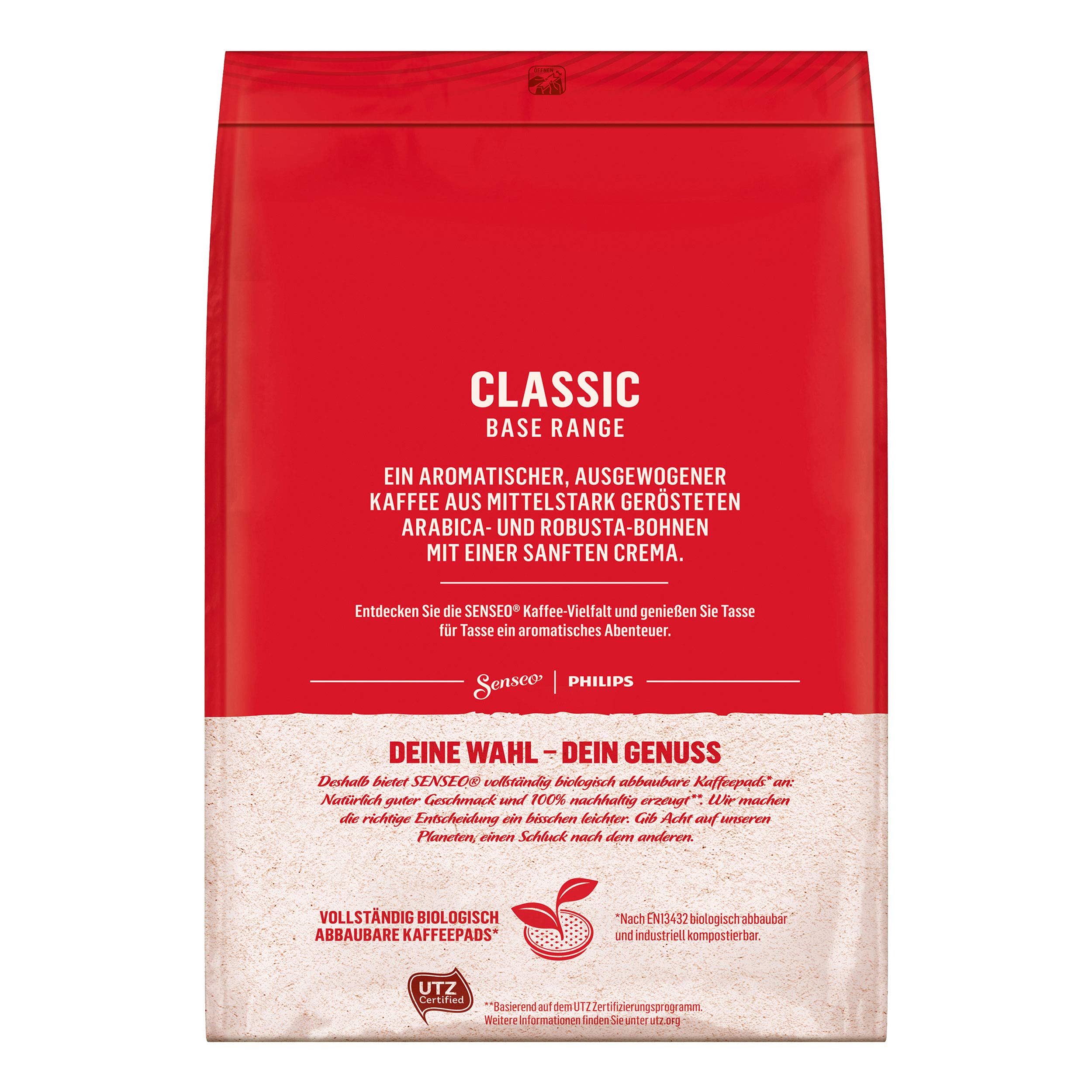 Senseo Classic pods compatible with Senseo and PeleCom machines for easy brewing.