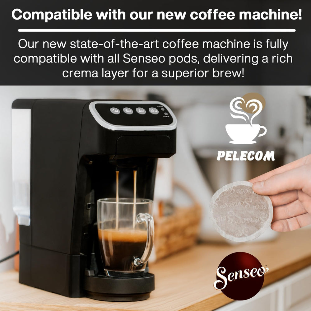 Senseo crema closeup—rich crema atop a glossy espresso shot.