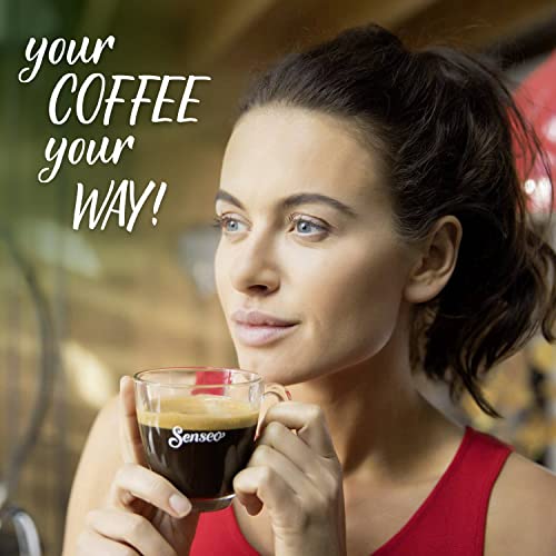 Iced coffee made from Senseo Strong Dark Roast pods for a refreshing cold brew.
