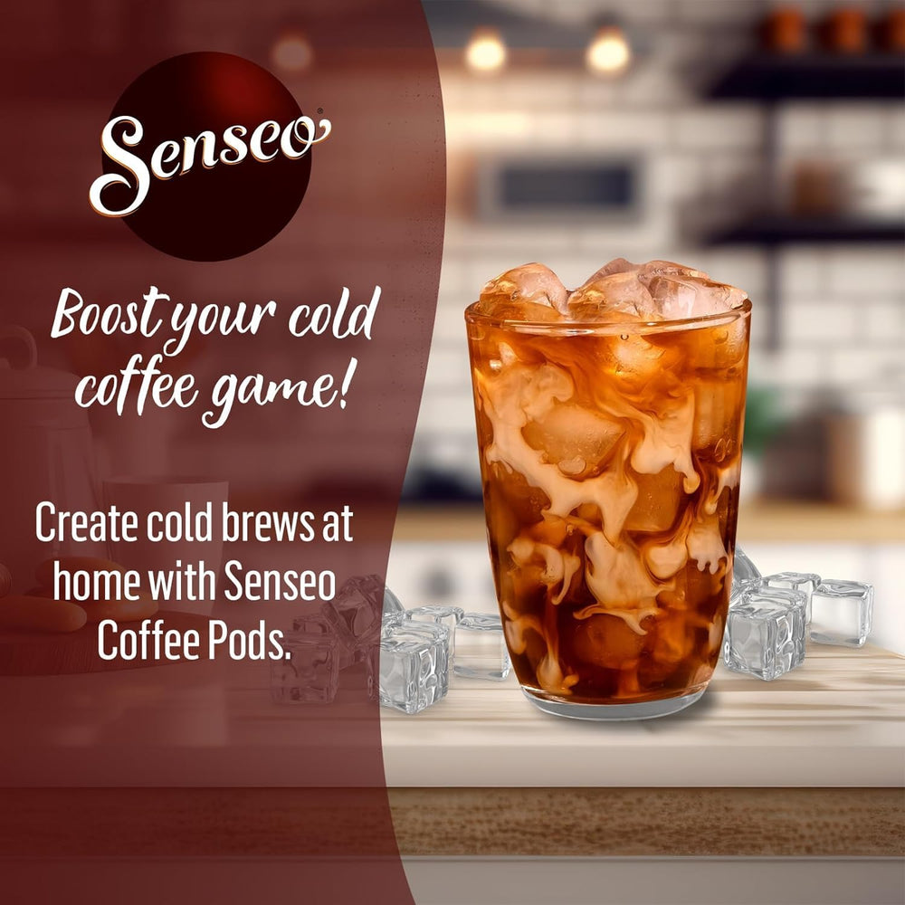 Senseo strong-dark-roast pod—intense flavor in every cup.