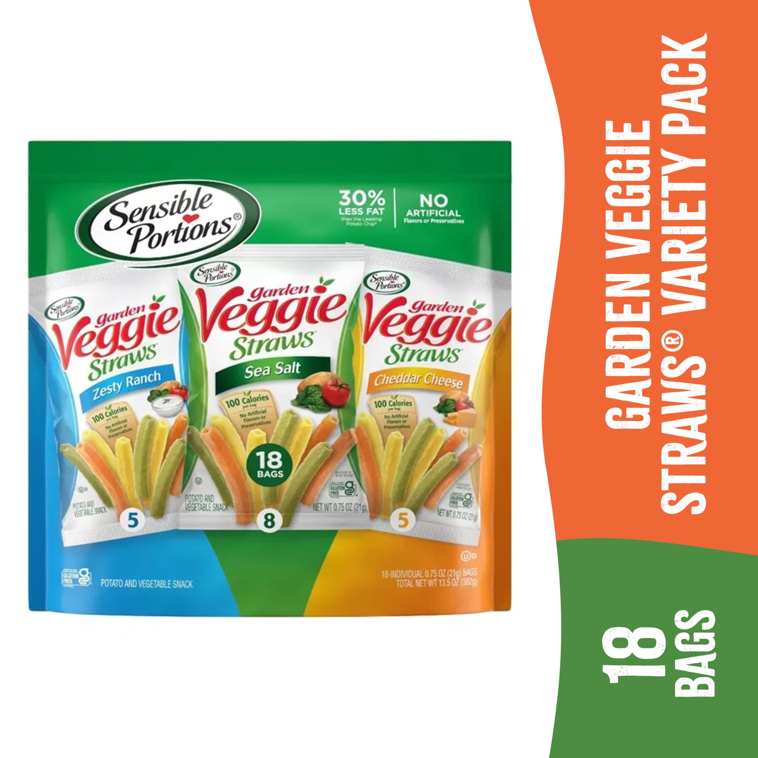 Sensible Portions snacks with no artificial flavors or preservatives for clean ingredients