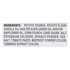 Sensible Portions Garden Veggie Snacks sea salt bag emphasizes gluten-free snack option.
