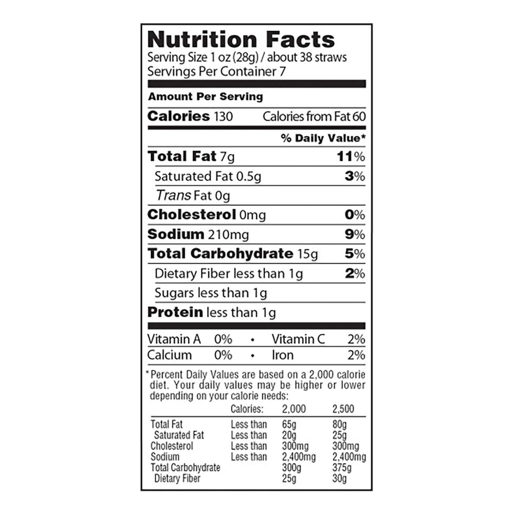 A balanced blend of veggie ingredients and potatoes for a satisfying crunch.