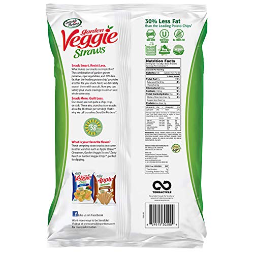 Sensible Portions veggie straws close-up, showing airy crunch and sea salt flavor.