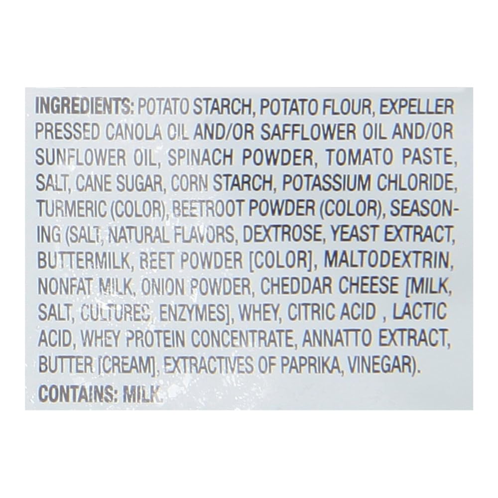 Sensible Portions Garden Veggie Straws ingredient panel emphasizes non-GMO and clean label.