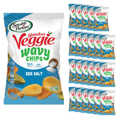 Sensible Portions Garden Veggie Wavy Chips sea salt bag for on-the-go snacking