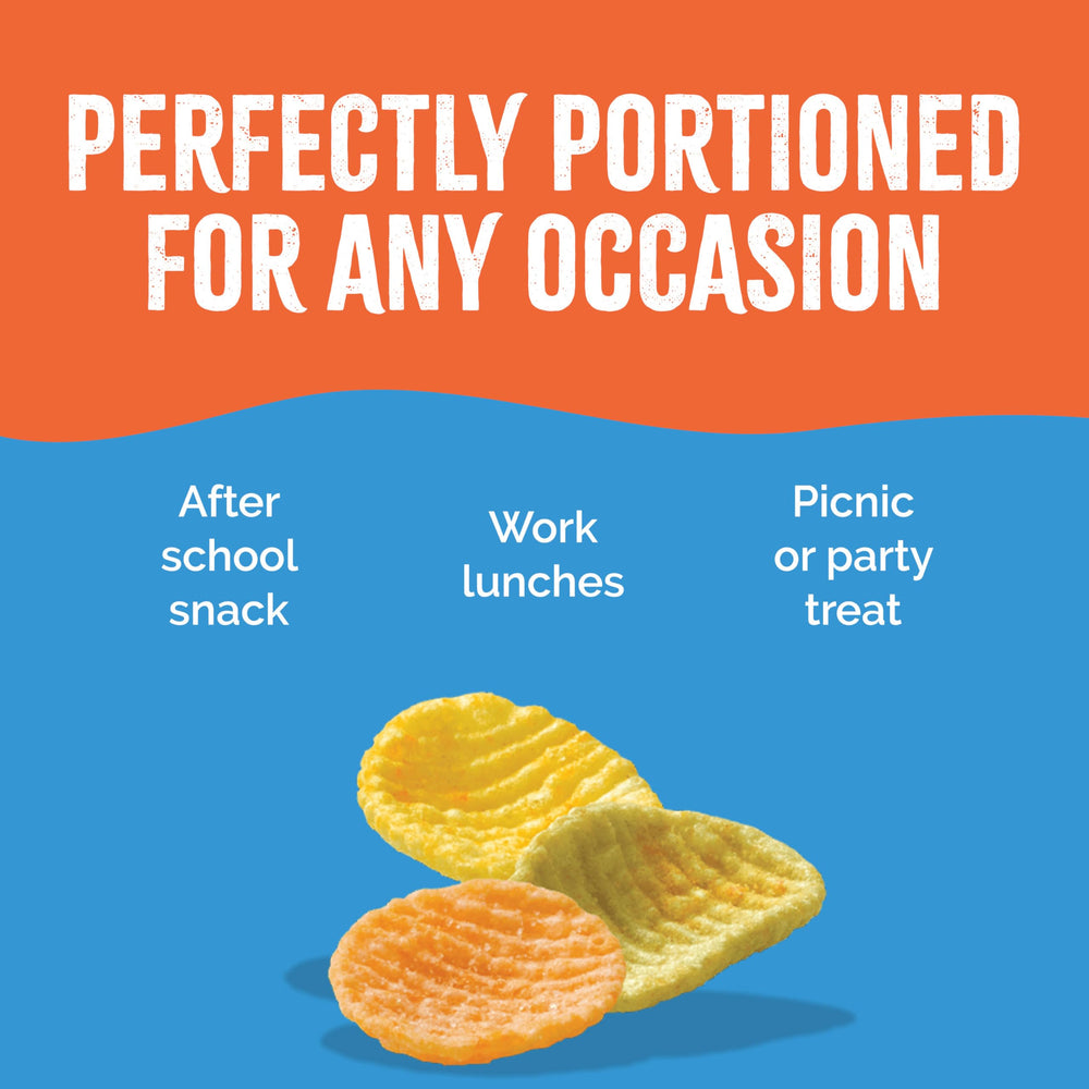 Sensible Portions Garden Veggie Wavy Chips gluten-free label highlighted