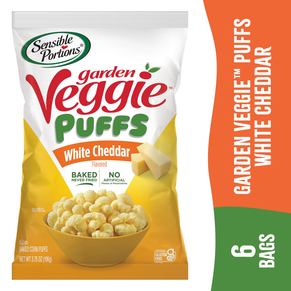 Sensible Portions Veggie Puffs kosher-certified box for kosher dining occasions.