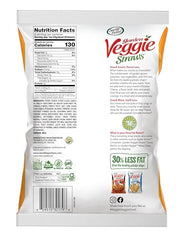 Sensible Portions veggie straws close-up showing crispy texture and cheddar flavor.