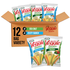 Sensible Portions Veggie Straws Sea Salt bag, gluten-free on-the-go snack