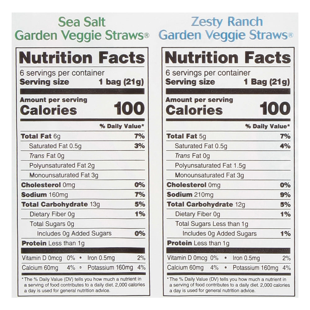 Sensible Portions Veggie Straws Zesty Ranch bag, non-GMO and kosher