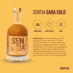 Sentia Gaba Gold citrus-ginger mocktail served with a refreshing look