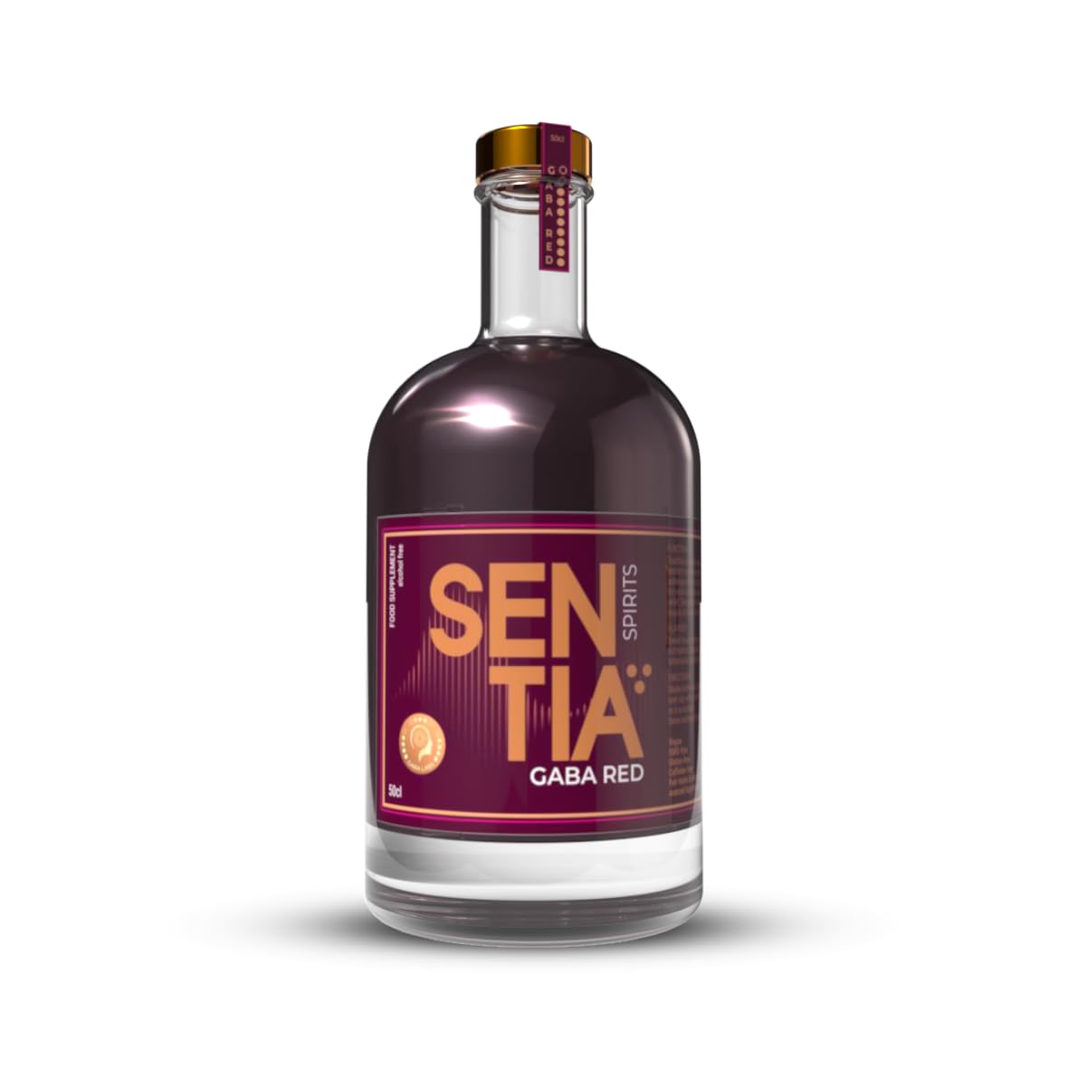 Sentia Gaba Red bottle front view for mindful social moments