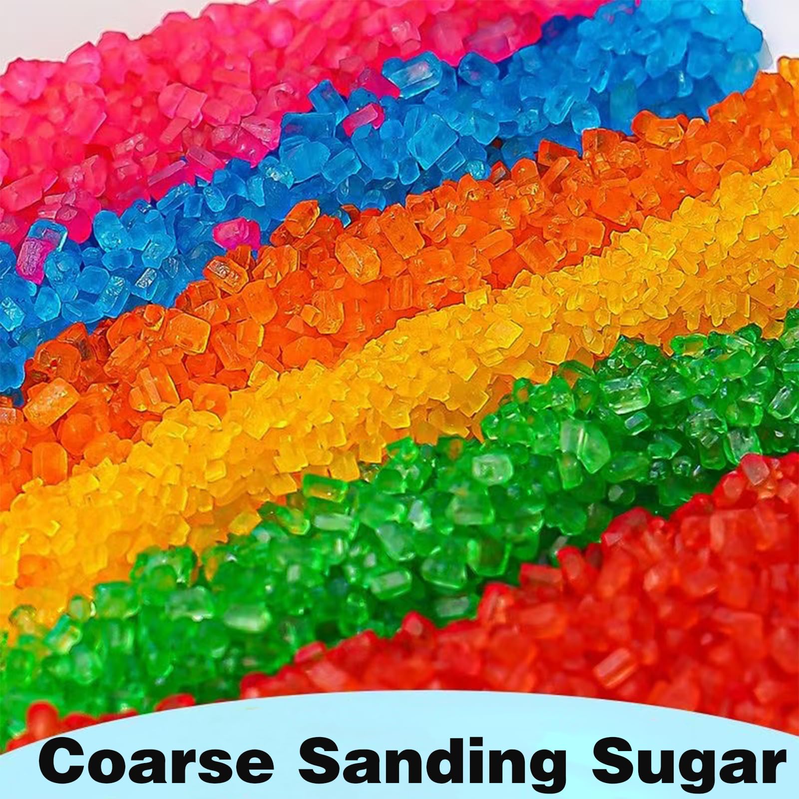 Bottle of Sentovac 4-Colors sanding sugar showing the four-color mix.