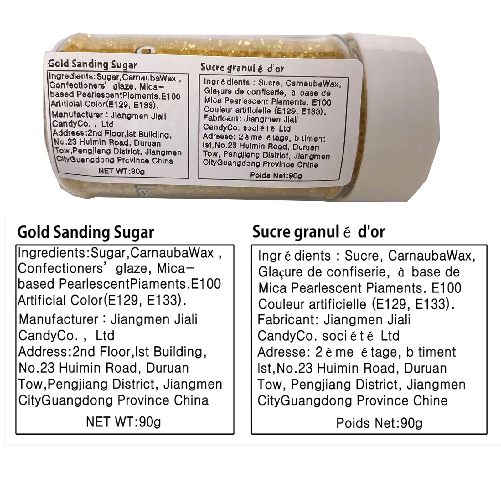 Sentovac Gold Sanding Sugar on cookies adds edible glitter and vibrant color.