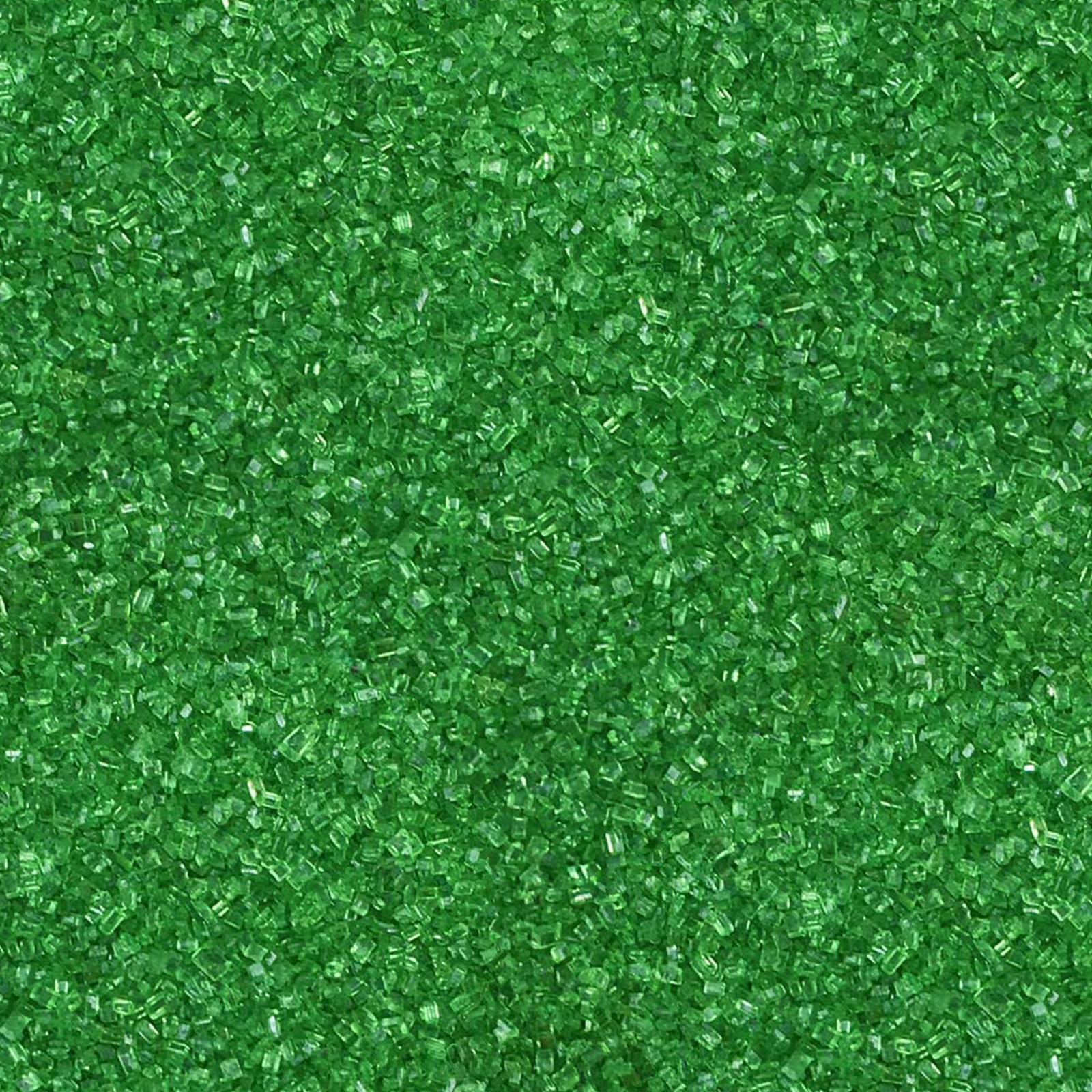 Sentovac green sanding sugar crystals close-up ready for decorating desserts