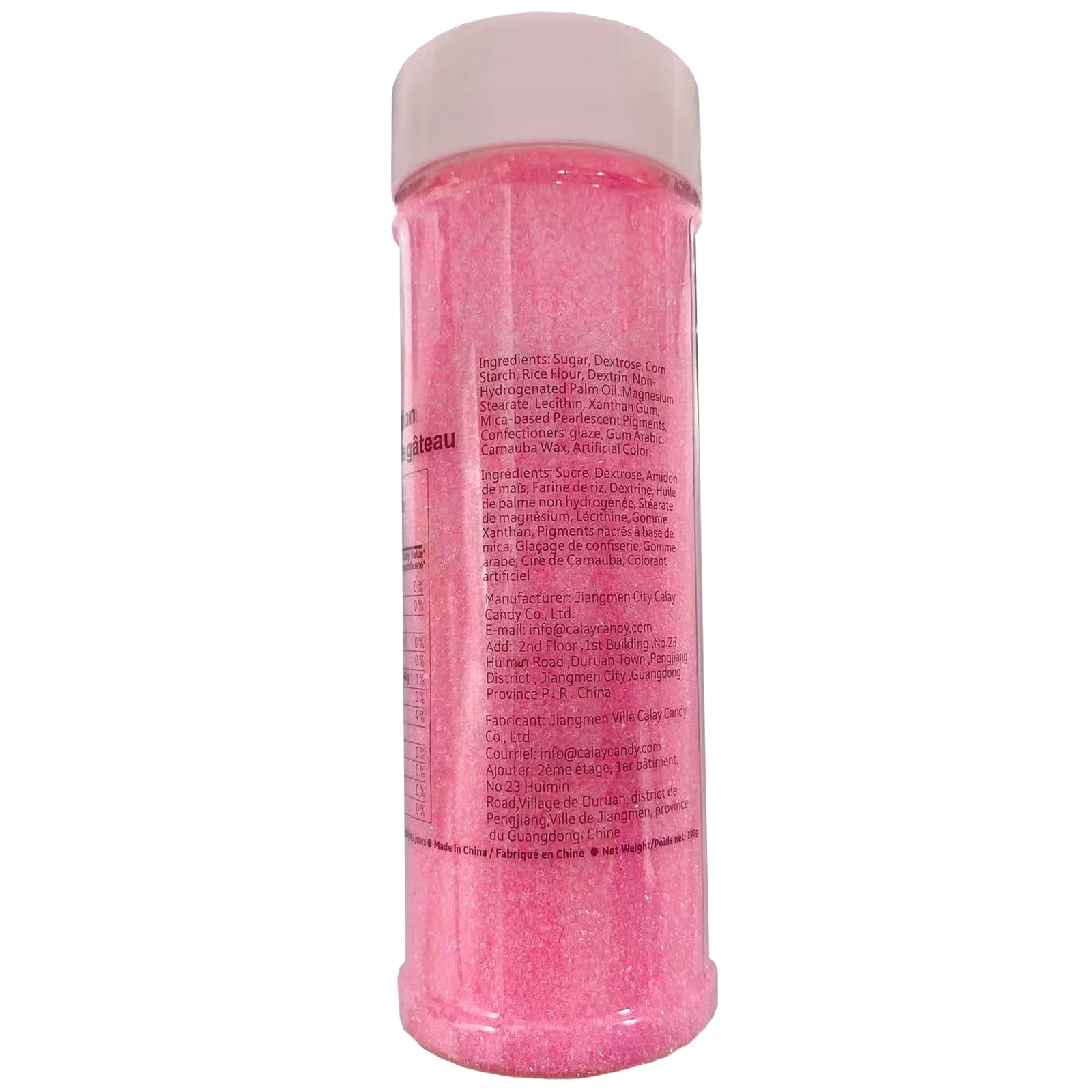 Sentovac hot pink sanding sugar in coffee for decorative touch