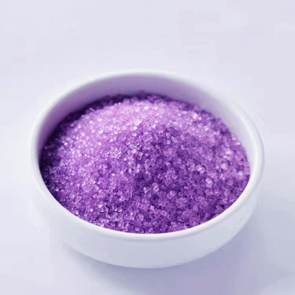 Coffee or milkshake garnish with Sentovac Purple Sanding Sugar