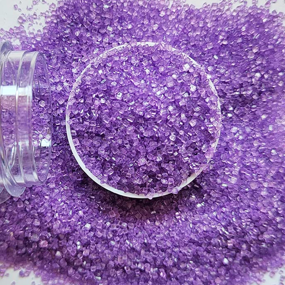 Cupcake topping with Sentovac Purple Sanding Sugar sparkle