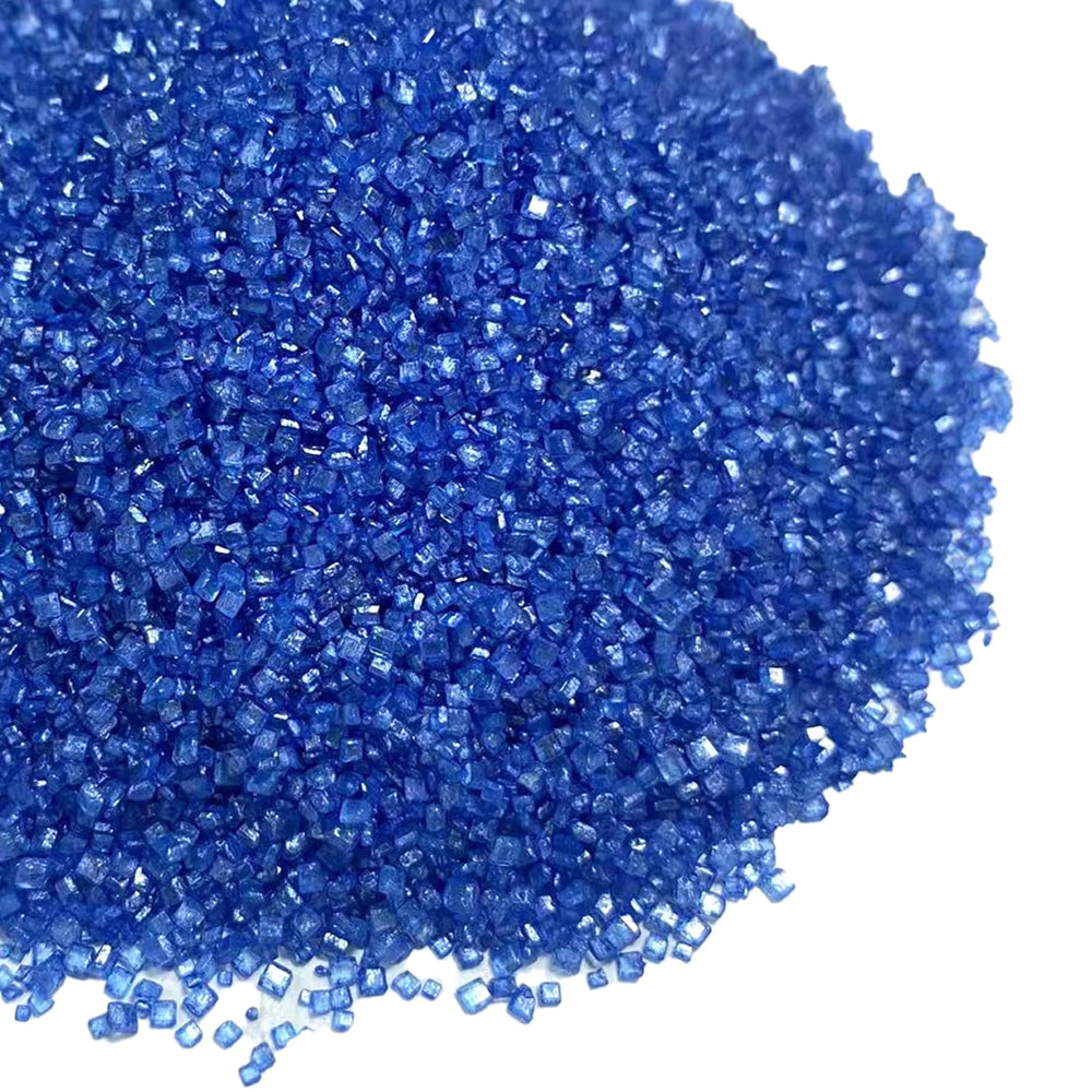 Cupcakes enhanced with Sentovac royal blue sanding sugar sprinkles