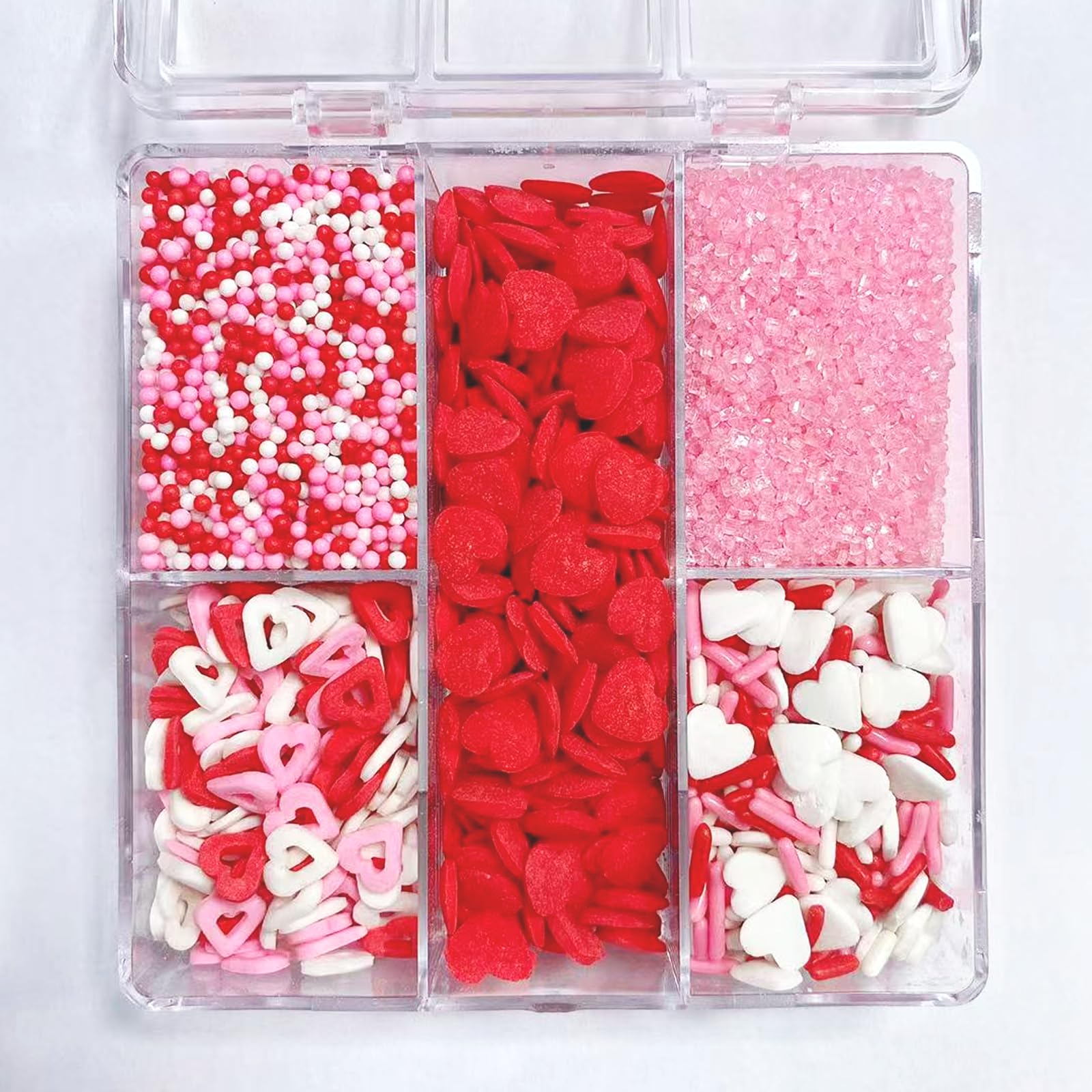 Sentovac Valentine sprinkles assorted colors provide vibrant options for any dessert theme.