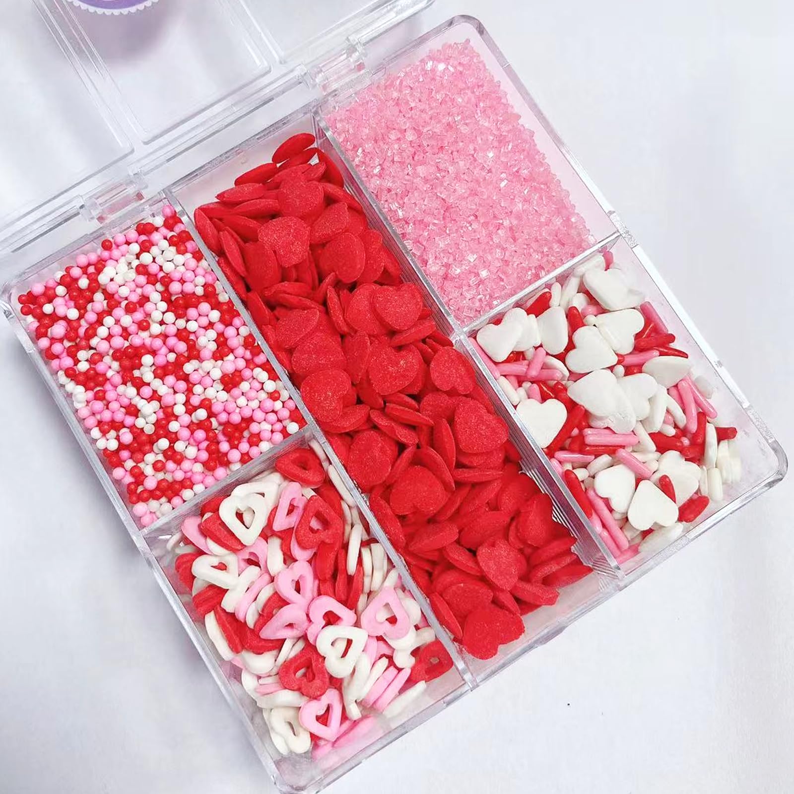 Sentovac Valentine sprinkles cake decorating toppers create quick, charming desserts.