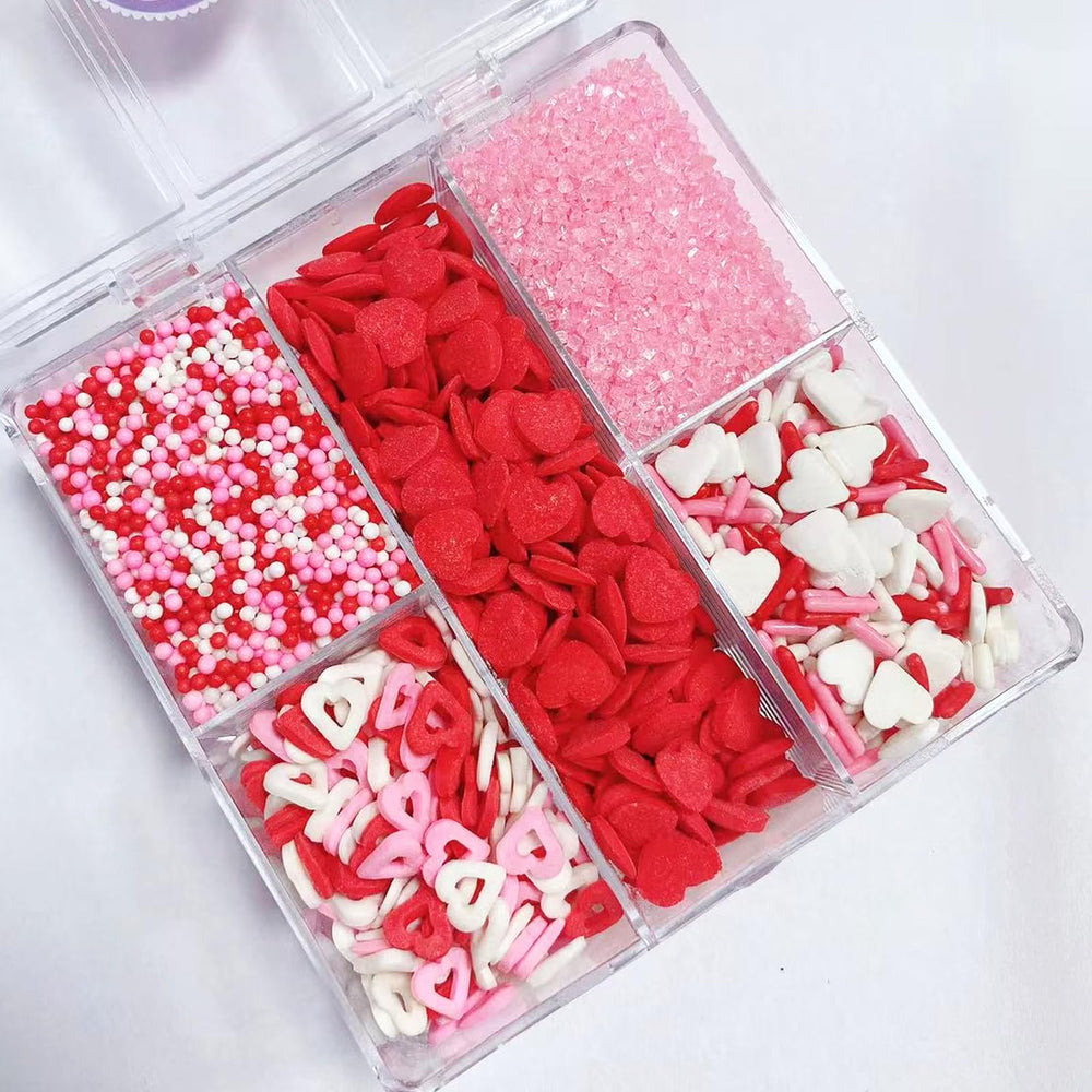 Sentovac Valentine sprinkles cake decorating toppers create quick, charming desserts.