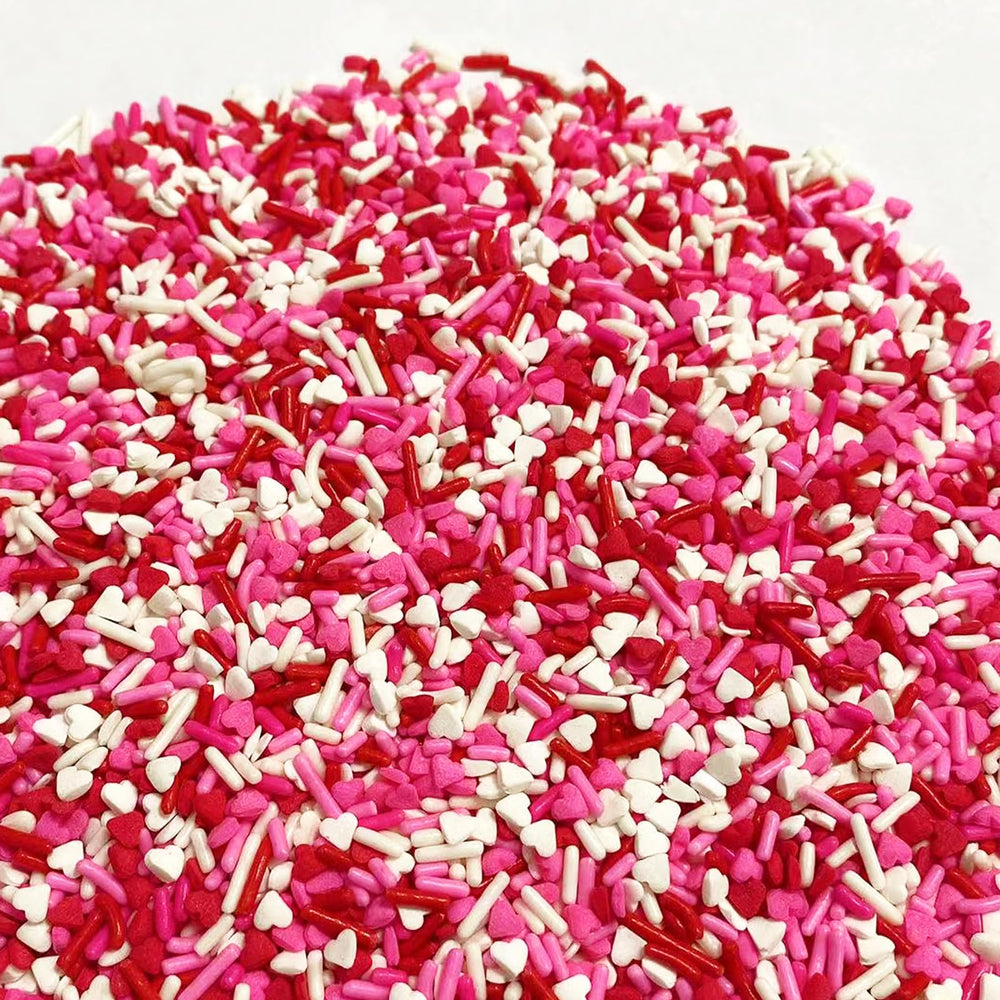 Sentovac Valentine Sprinkles dessert decoration for ice cream and cookies.