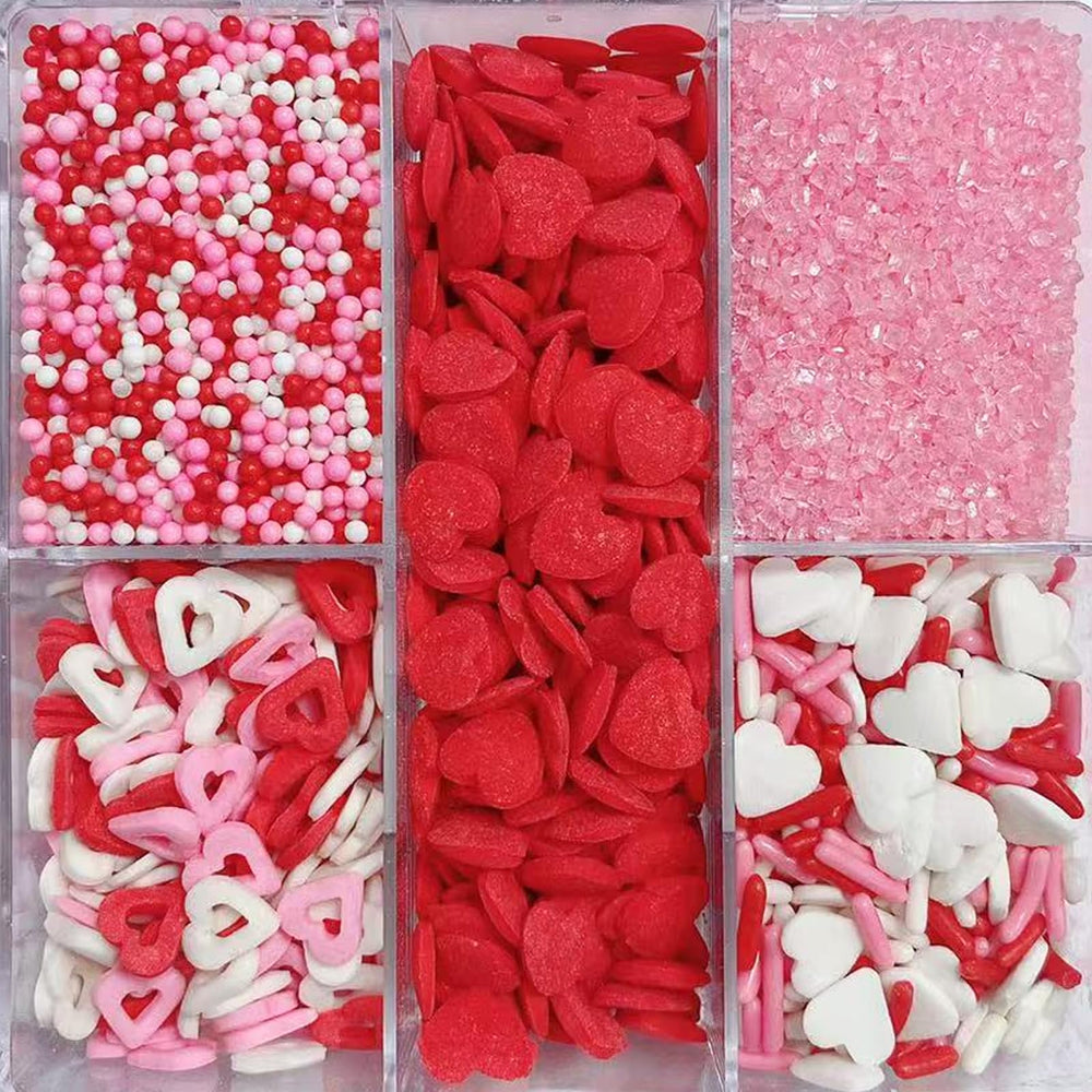 Sentovac Valentine sprinkles rose flowers add delicate decoration to cookies and cupcakes.