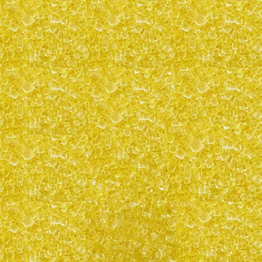 Sentovac yellow sanding sugar sprinkled on cookies highlighting color and texture.