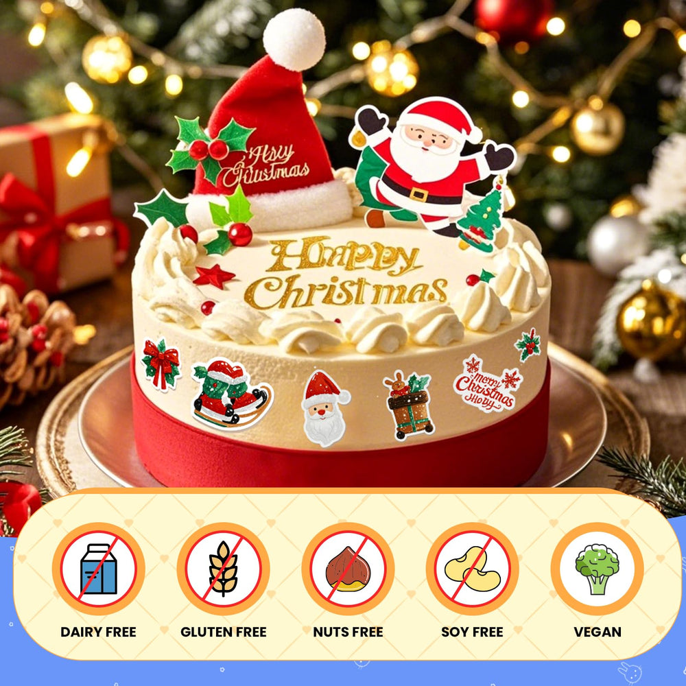 SENTRELA edible paper sheets applied to cupcakes for professional-looking designs.