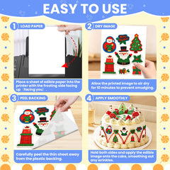 SENTRELA frosting sheets designed for easy edible printer compatibility.