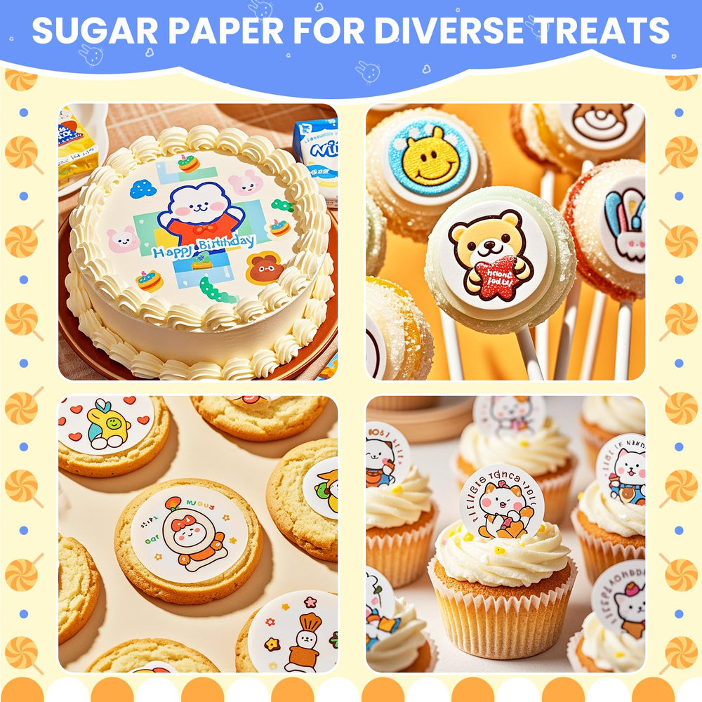 Decorating a cake with SENTRELA icing sheets for realistic edible images.