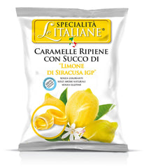 Serra Le Italiane lemon hard candy close-up highlighting bright citrus flavor