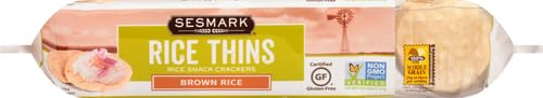Sesmark gluten-free label on Rice Thins packaging communicates suitability.