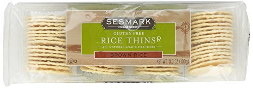 Sesmark Rice Thins packaged snack ready for quick enjoyment.