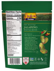 Setton Farms natural seasoned pistachios in no-shell format for easy snacking.
