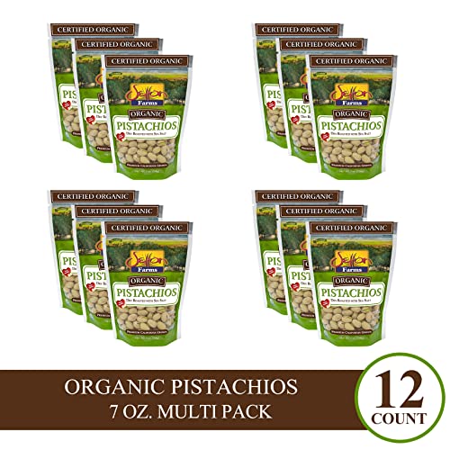 Close-up of Setton Farms organic pistachios highlighting a fiber-rich snack option.