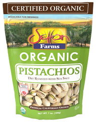 Setton Farms organic pistachios dry roasted close-up with sea salt for premium flavor