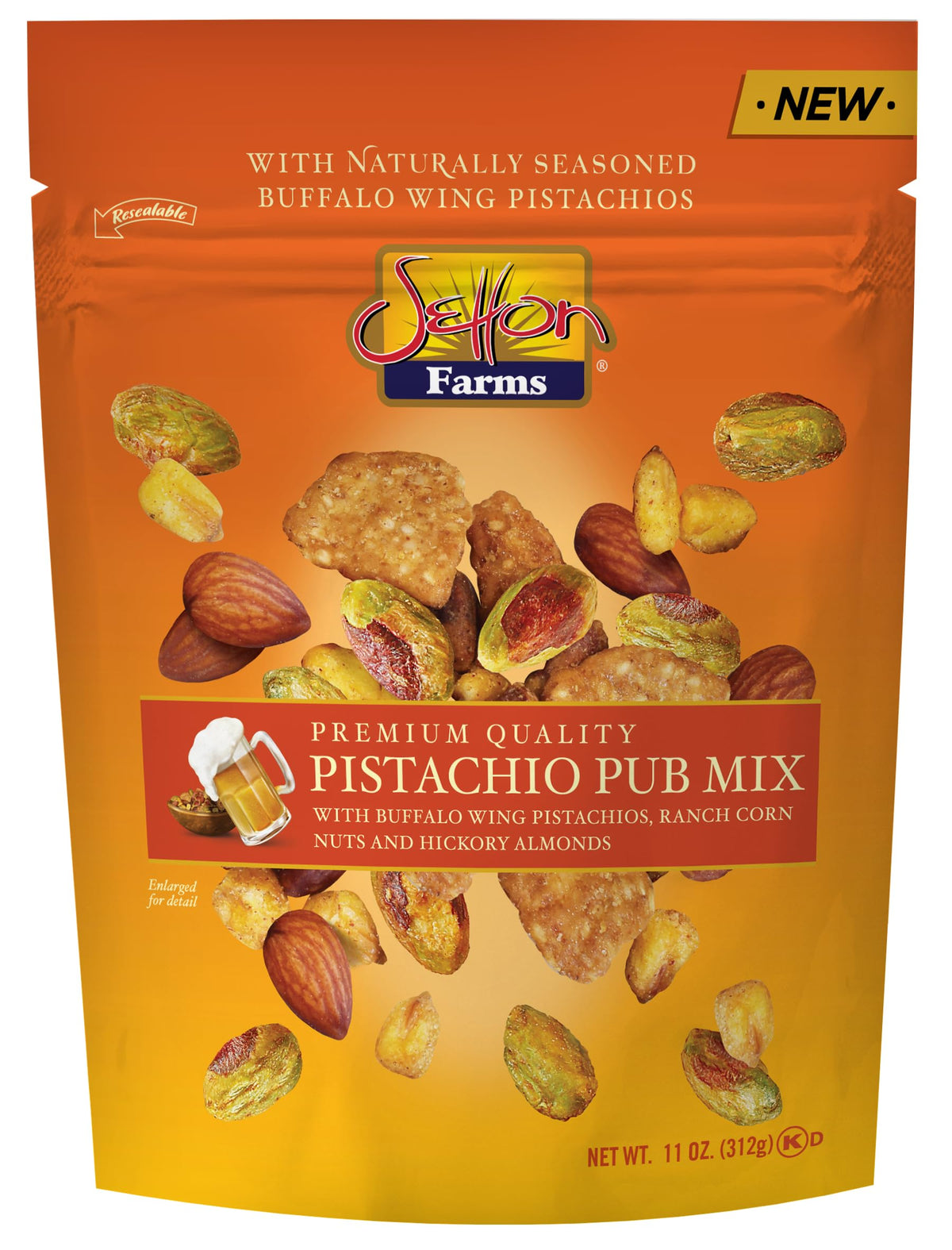 Setton Farms Pistachio Pub Mix buffalo wing pistachios for bold game-night flavor