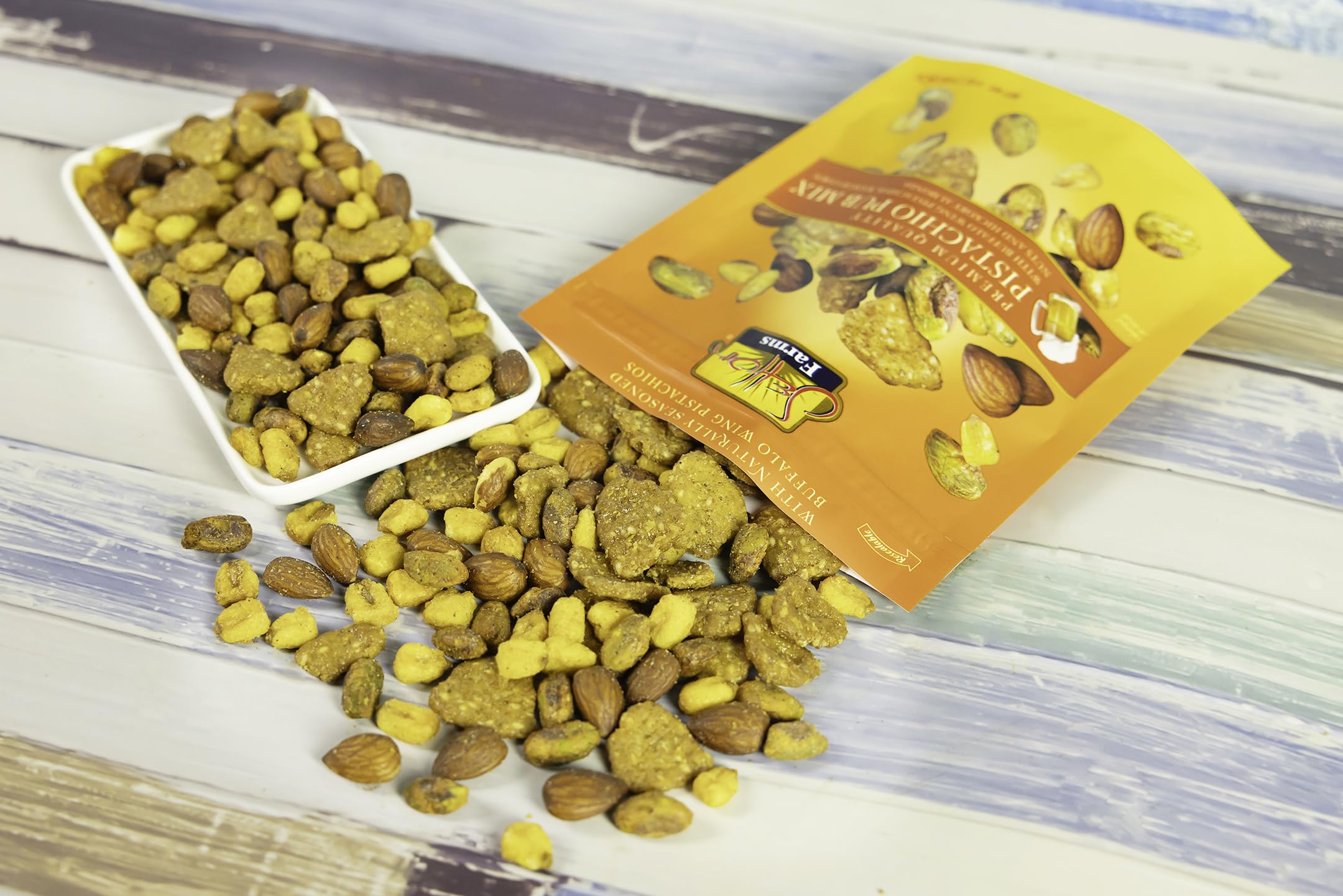 Setton Farms Pistachio Pub Mix hickory almonds add smoky crunch to tastings