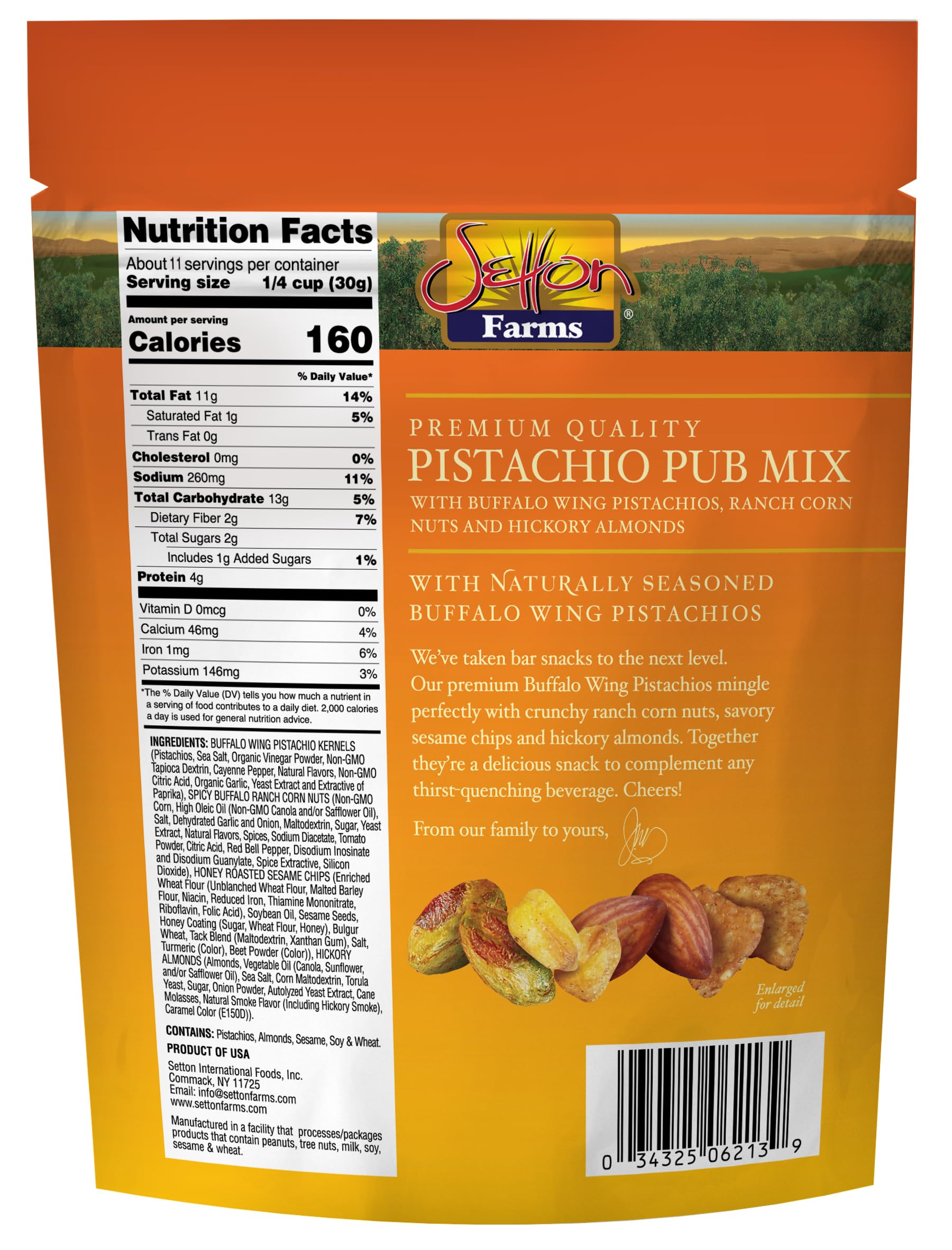 Setton Farms Pistachio Pub Mix ranch corn nuts deliver crunchy, shareable texture