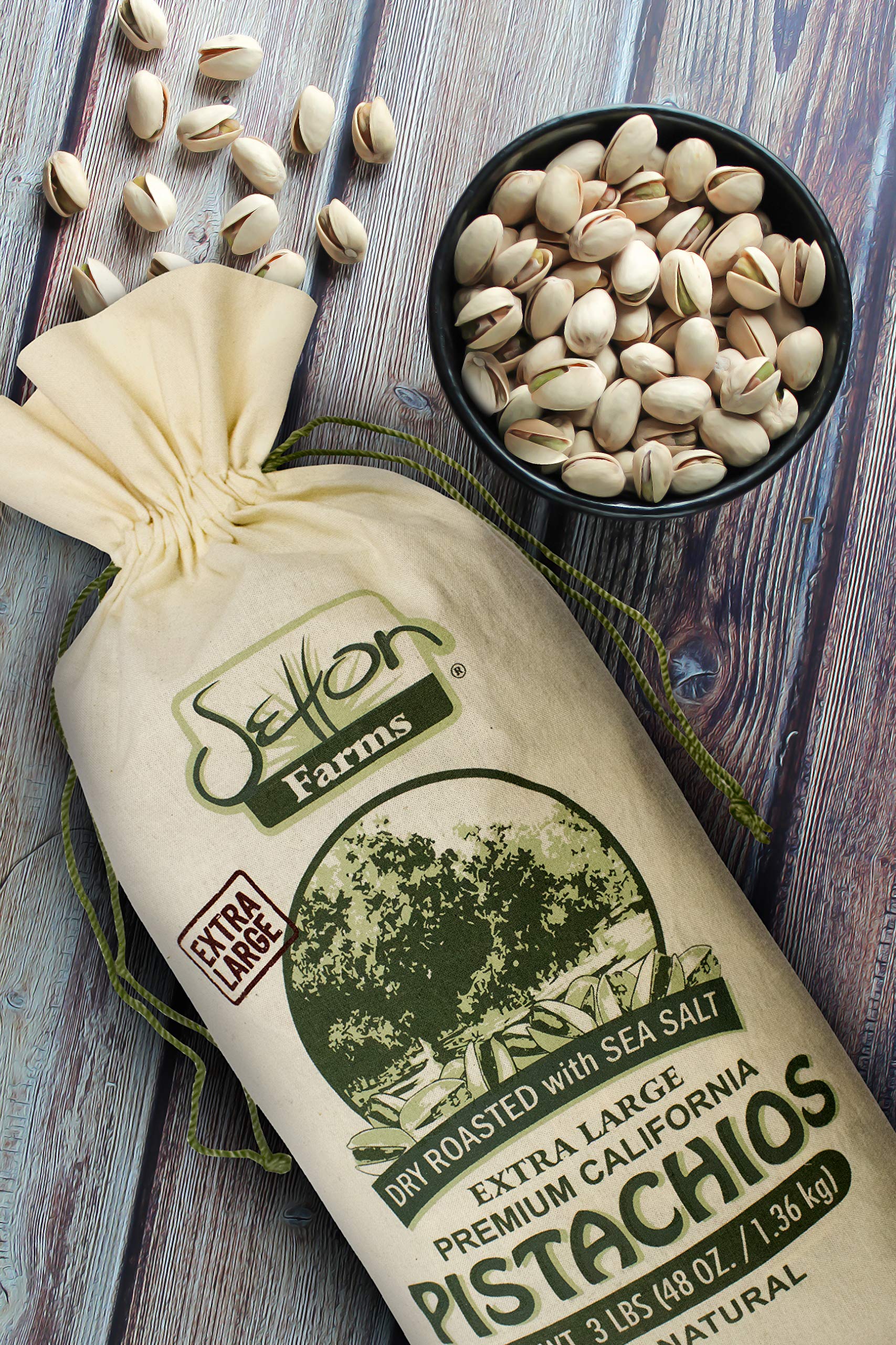 California premium pistachios highlighting freshness and quality.