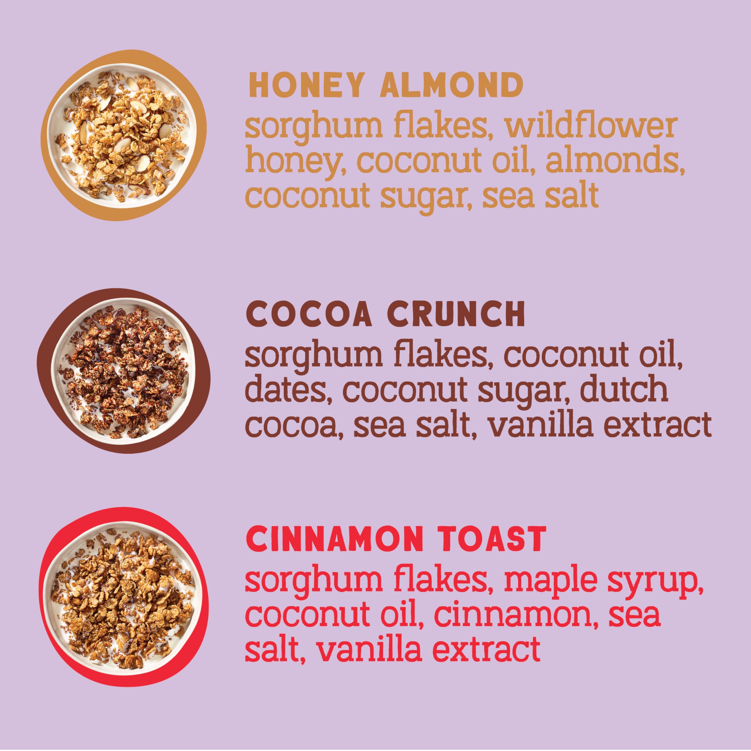 Close-up of Little Crispies crunch highlighting real ingredients and texture.