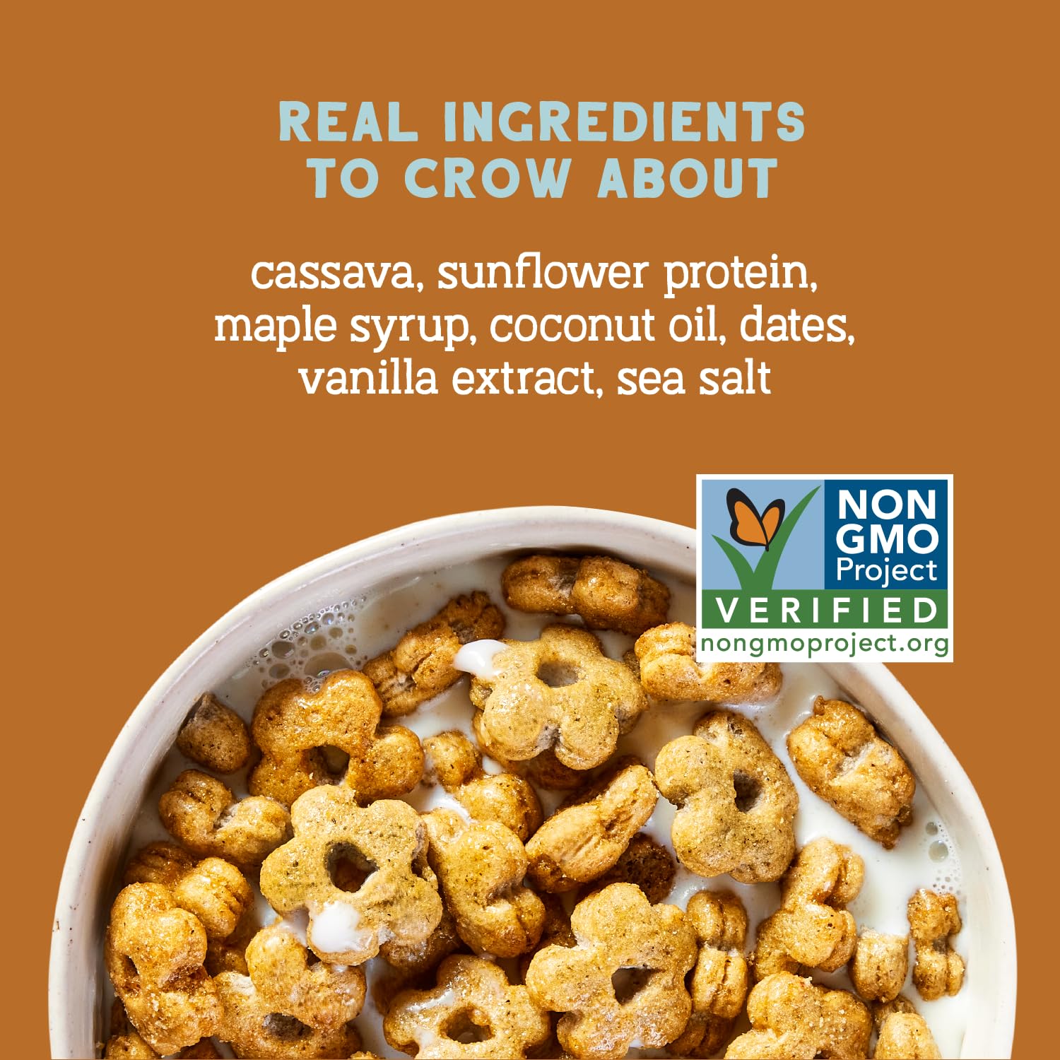 Seven Sundays Maple Sea Salt cereal close-up with dates and maple sweetness.
