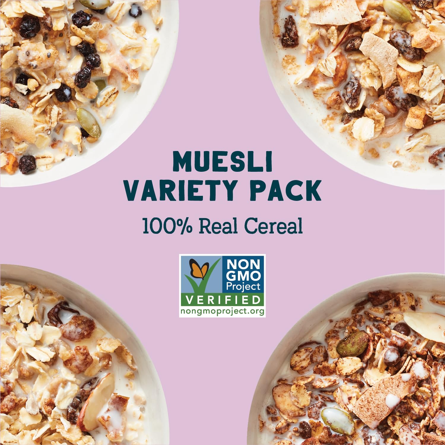 Seven Sundays Farmers Market muesli bowl with nuts and fruit for color