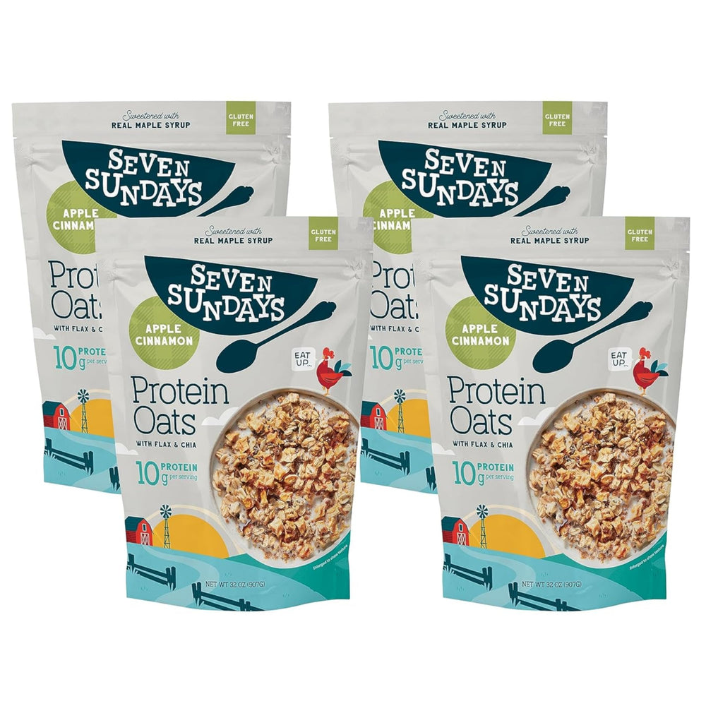 Seven Sundays Protein Oats Apple Cinnamon bowl ready for a warm, satisfying breakfast.